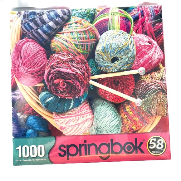 Springbok's 1000 Piece Jigsaw Puzzle Knit Fit Made in USA 24" x 30" Dated 2021 - Picture 1 of 4
